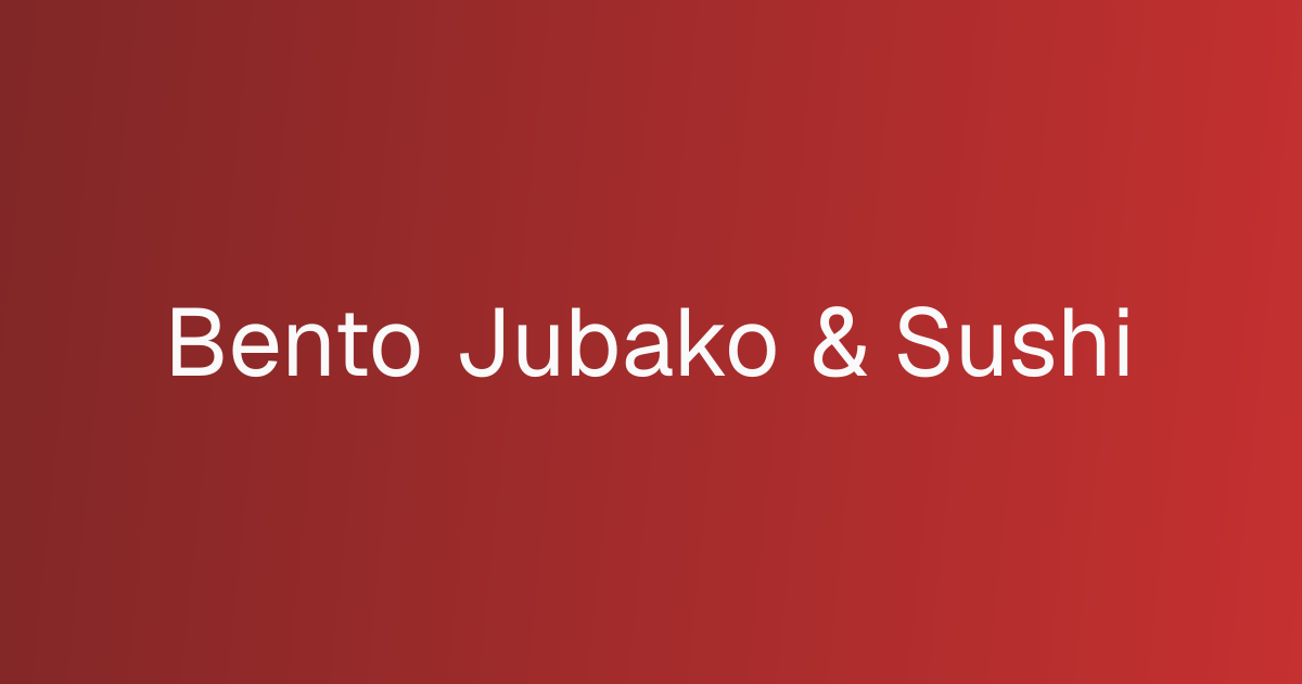 Bento Jubako & Sushi cover